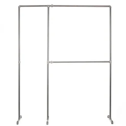 Dubbel Klädställning stålgrå 166cm