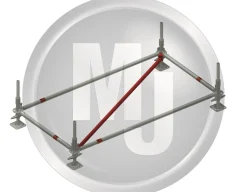 Horisontellt diagonalstag stål 2,57 x 0,73 m