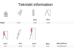 Kombistege 4,9m 2-delad