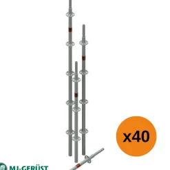 Spira med tapp stål 40-pack