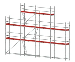 Ställningspaket modul stål 12x6 m med gaveltopp
