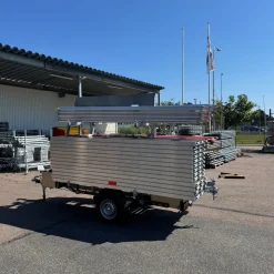 Ställningstrailer med 120m² Villapaket Ram Alu