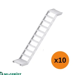 Ställningstrappa Aluminium 10-pack