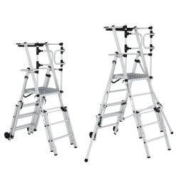 Vikbar teleskopisk arbetsplattform 1,05-1,3m